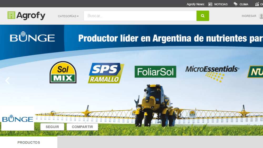 Bunge lanza su único canal oficial de ventas online