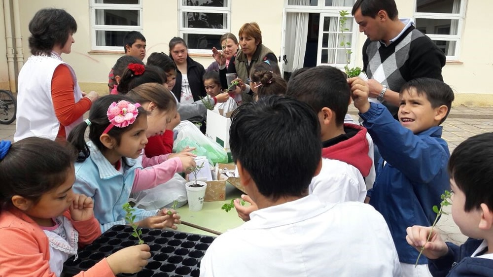 Taller de Aromáticas entre diferentes escuelas de General Acha