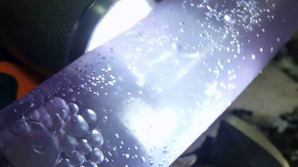 Nano burbujas en tubo