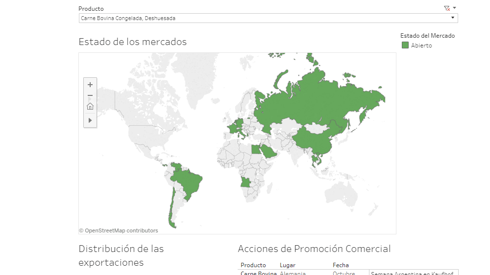 Desarrollaron un mapa que muestra la relación comercial de Argentina con el mundo