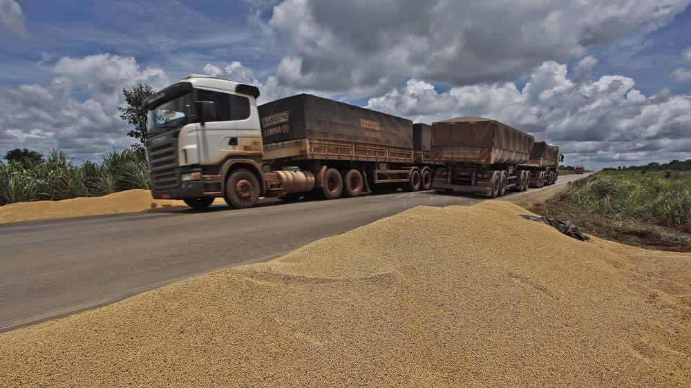 Transportes de granos, camiones