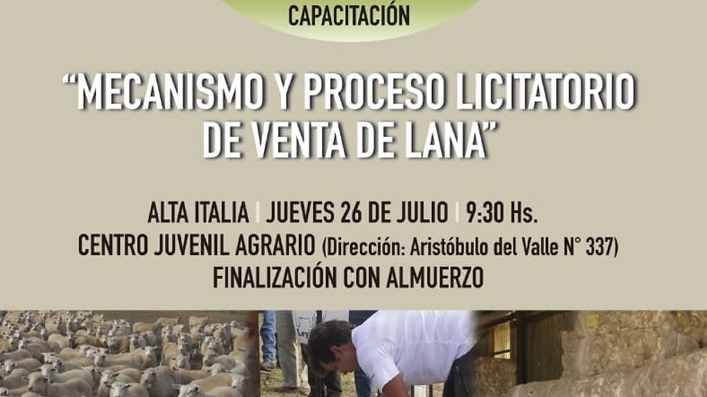 Capacitan en “Mecanismo y proceso licitatorio de venta de lana”