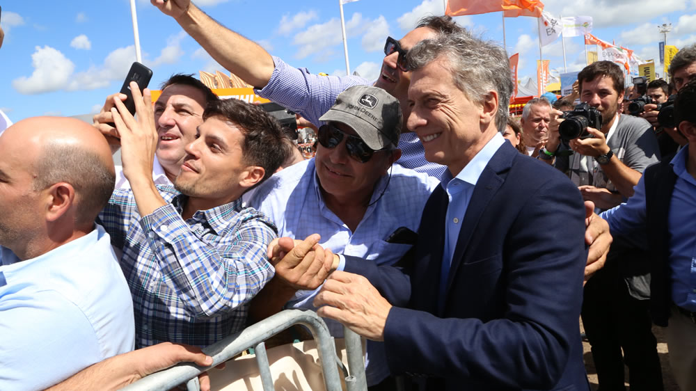 Macri llegó a Expoagro con agradecimientos y anuncios para el sector