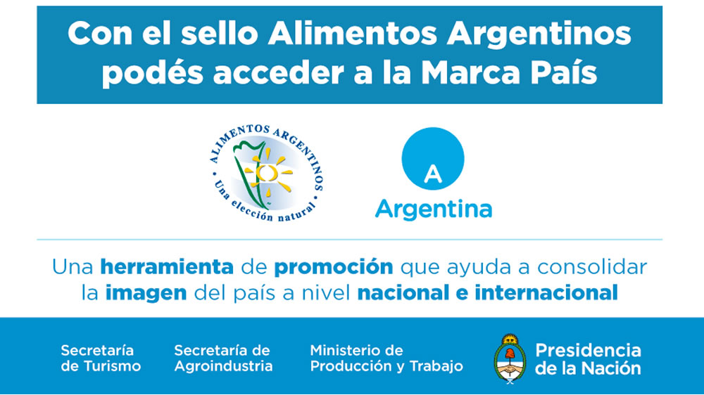 Las empresas con el sello Alimentos Argentinos ahora pueden acceder a la Marca País
