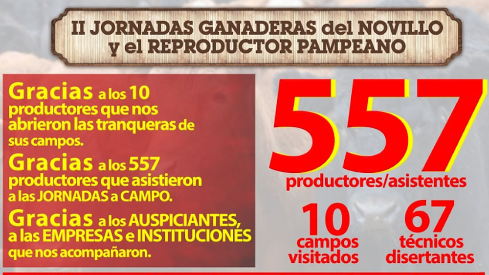 557 productores participaron de la II Jornada del Novillo y el Reproductor Pampeano