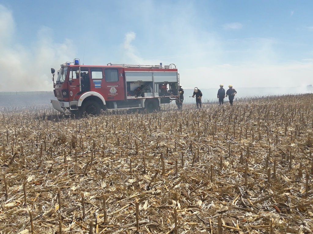 Se incendió importante superficie de cobertura  de rastrojo