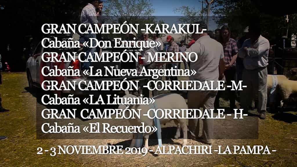 Premios Expo Ovino 2019 en Alpachiri La Pampa