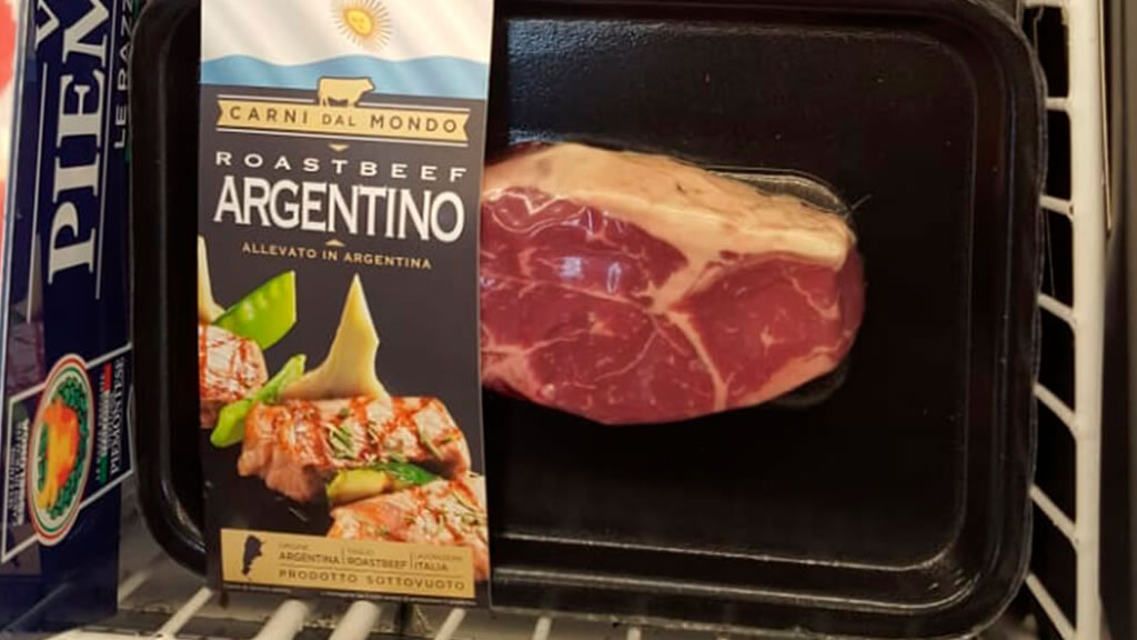 Así venden la carne argentina en los restaurantes y supermercados más prestigiosos de Italia