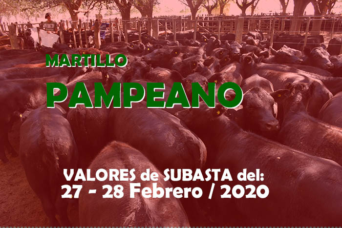Martillo Pampeano: Valores de los remates pampeanos del 27 y 28 de Febrero