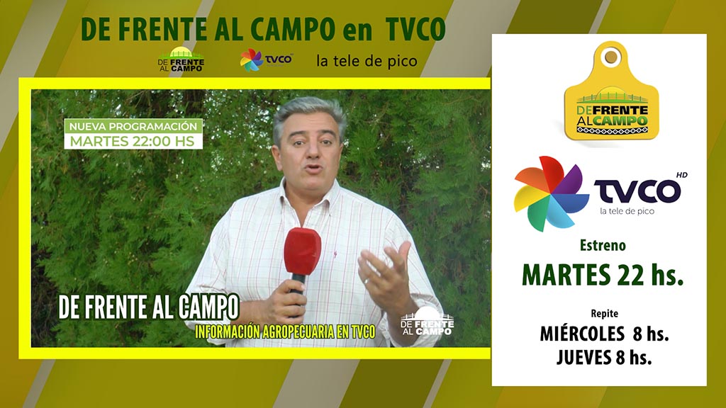 TVCO: DE FRENTE AL CAMPO en la pantalla de la Cooperativa de General Pico