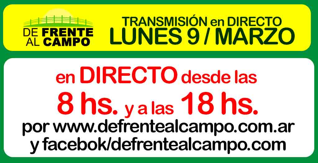 Transmisión: Hoy DFC a las 8 y a las 18 hs. emitirá los remates ferias y entrevistas de la semana