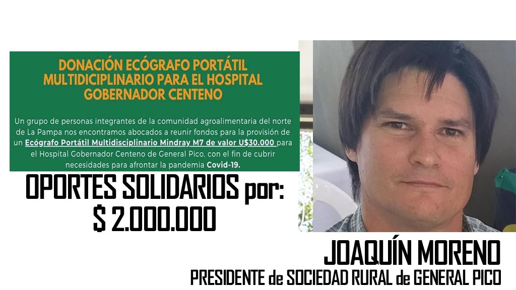 Entrevista: Joaquín Moreno adelantó que la campaña solidaria alcanzó los 2 millones de pesos