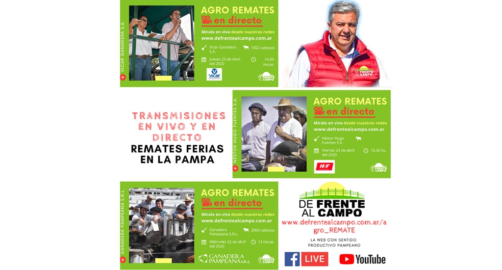 Transmisiones: Agro REMATES en VIVO por De Frente al Campo