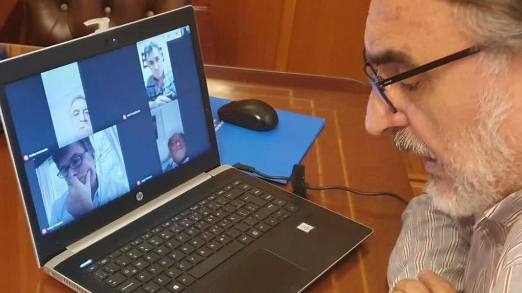 Basterra mantuvo una videoconferencia con la Mesa de Enlace