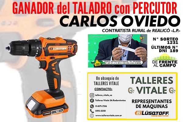 SORTEO en DE FRENTE AL CAMPO – Viernes 7 / Mayo / 2021- Taladro c/percutor –