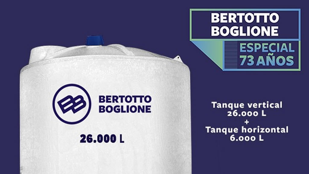 Hot Sale de tanques: Bertotto Boglione lanza un 70% de descuento en la segunda unidad por el 73° aniversario