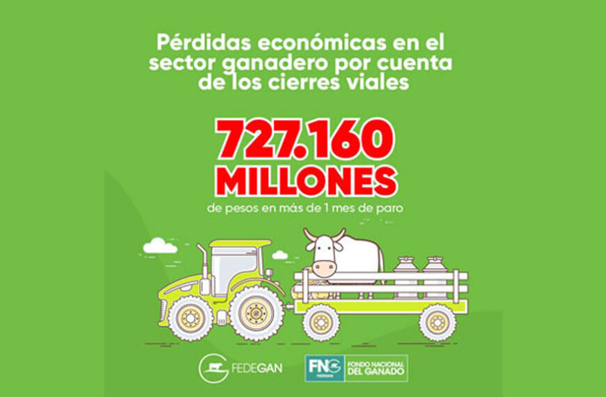 Las pérdidas del sector ganadero colombiano ascienden a 160 millones de euros