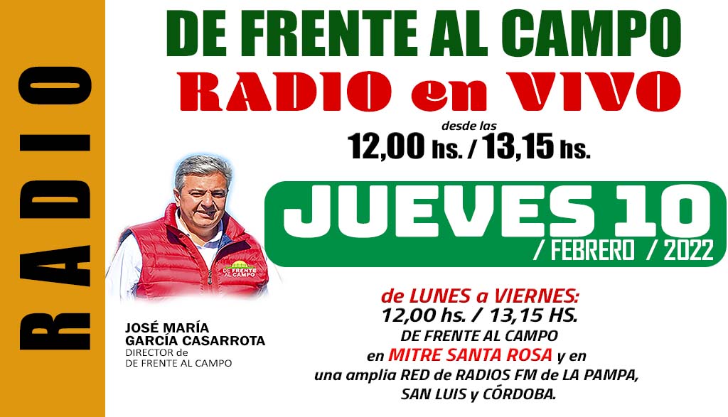 DFC en MITRE SANTA ROSA -FM 100,9 – JUEVES 10 / FEBRERO / 2022-.