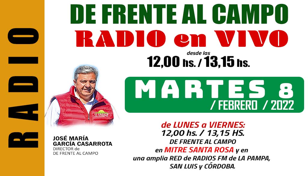 DFC en MITRE SANTA ROSA -FM 100,9 – MARTES 8 / FEBRERO  / 2022-.