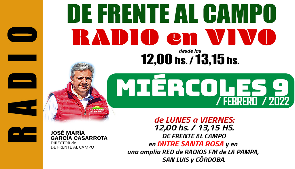 DFC en MITRE SANTA ROSA -FM 100,9 – MIÉRCOLES 9 / FEBRERO / 2022-.