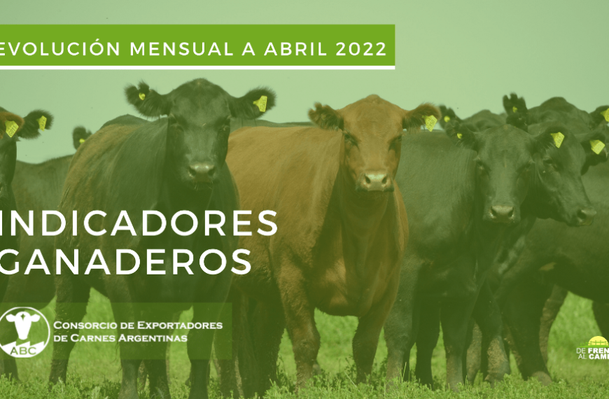 Indicadores Ganaderos – Evolución mensual a Abril 2022