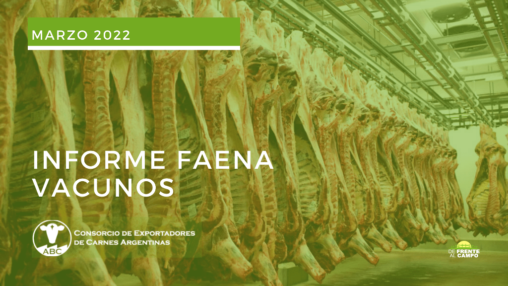 Informe Faena Vacunos – Marzo 2022