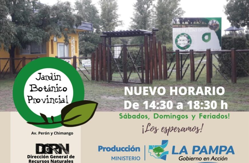 Nuevo horario del Jardín Botánico Provincial