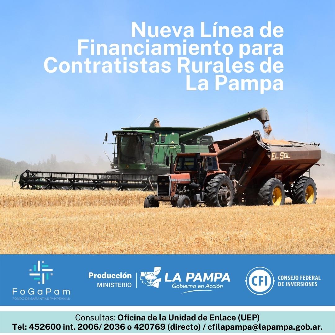 Línea de financiamiento para contratistas rurales