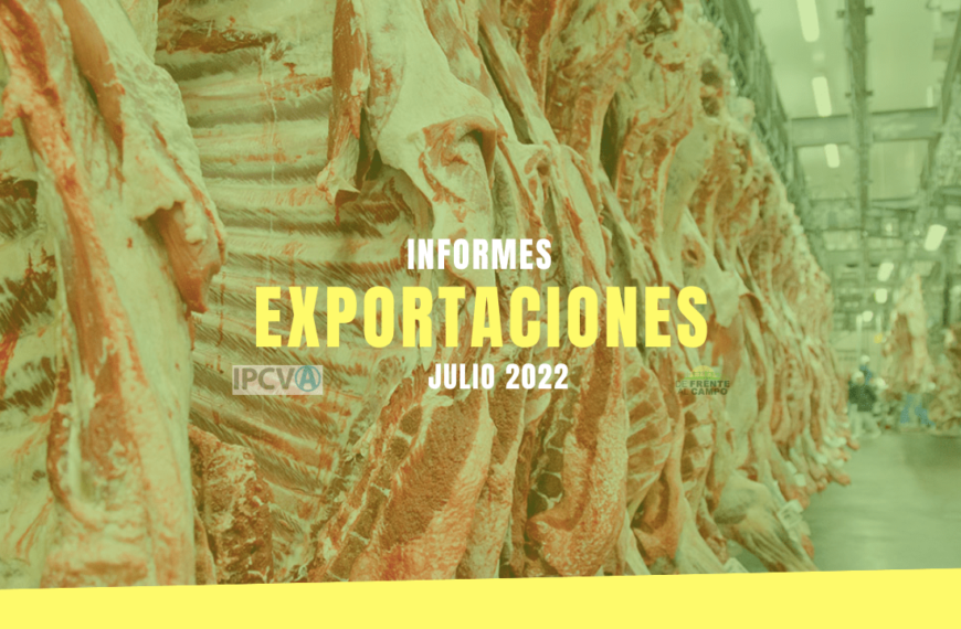 IPCVA: Informe de exportaciones de julio del 2022