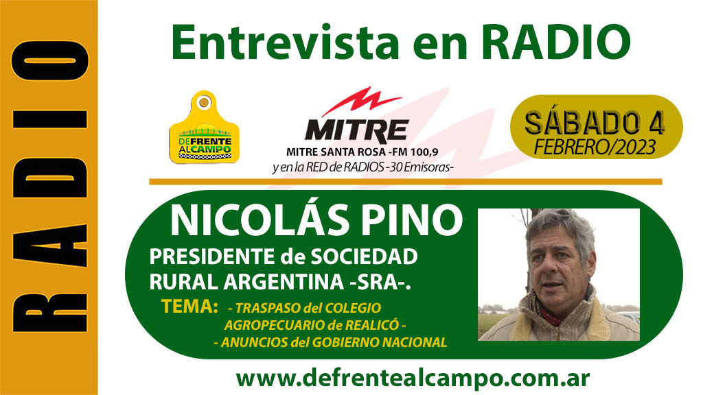 Entrevista: Nicolás Pino – Presidente de Sociedad Rural Argentina