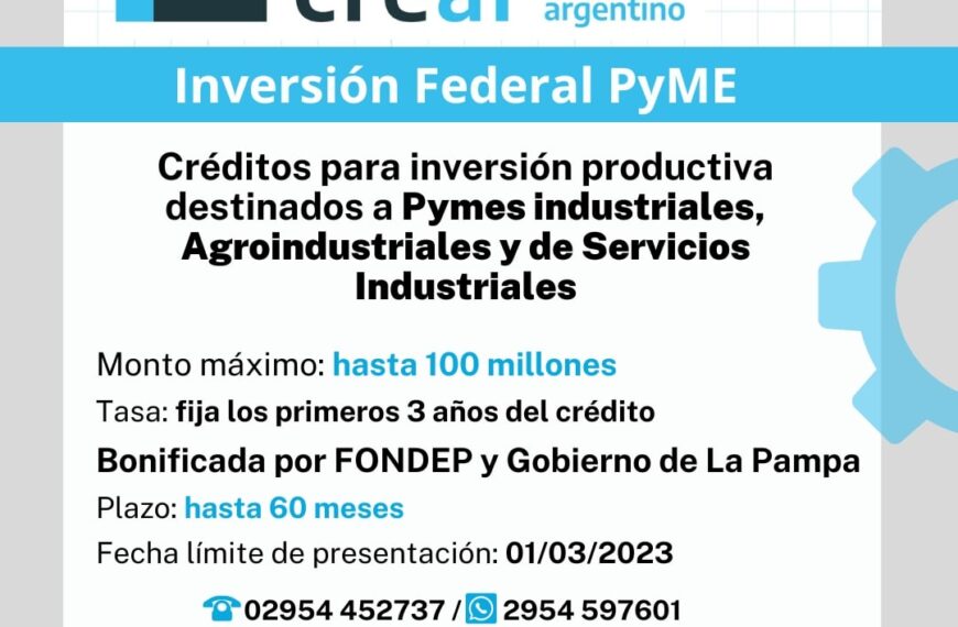 Línea crediticia para la inversión productiva