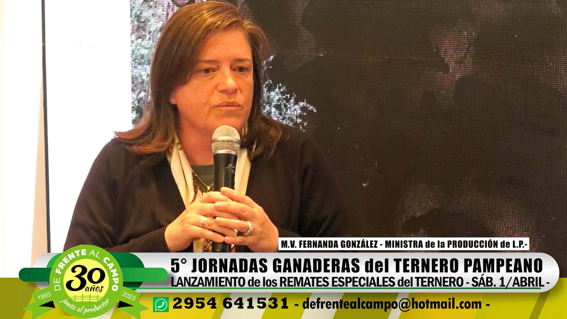 Lanzamiento de los Remates del Ternero: Fernanda González  – Ministra de la Producción de L.P.-