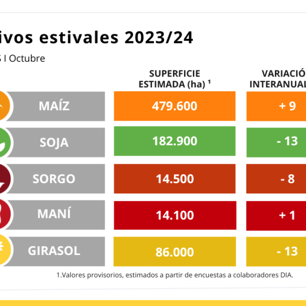 📍San Luis. Primer cálculo de intención de siembra de cultivos estivales 2023/24