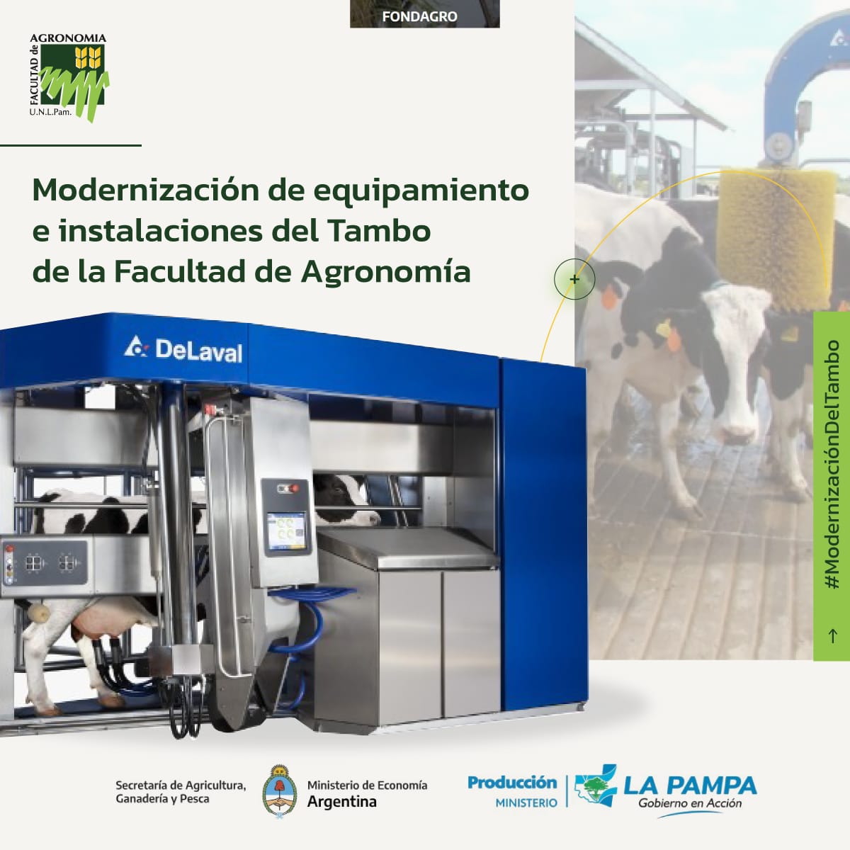 Agronomía recibió $ 40 millones para modernizar el Tambo Escuela