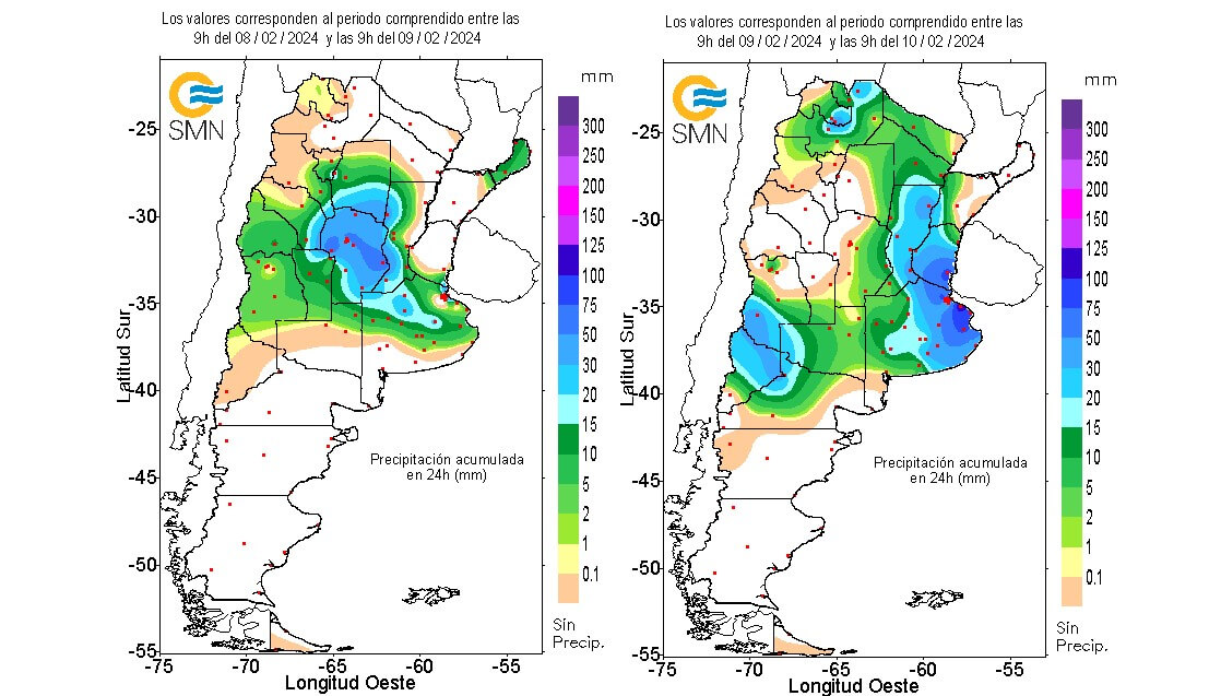 Los mapas de la esperanza: todas las zonas agrícolas argentinas se llenaron de lluvias