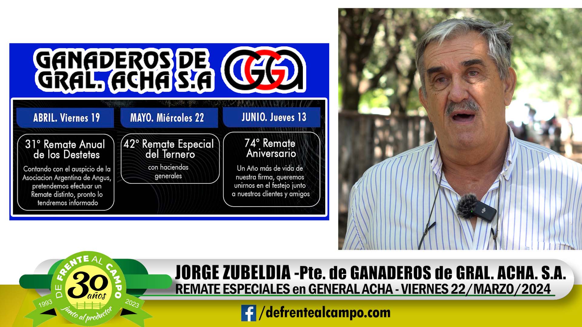 Entrevista: Jorge Zubeldia – Pte. de Ganaderos de General Acha S.A.