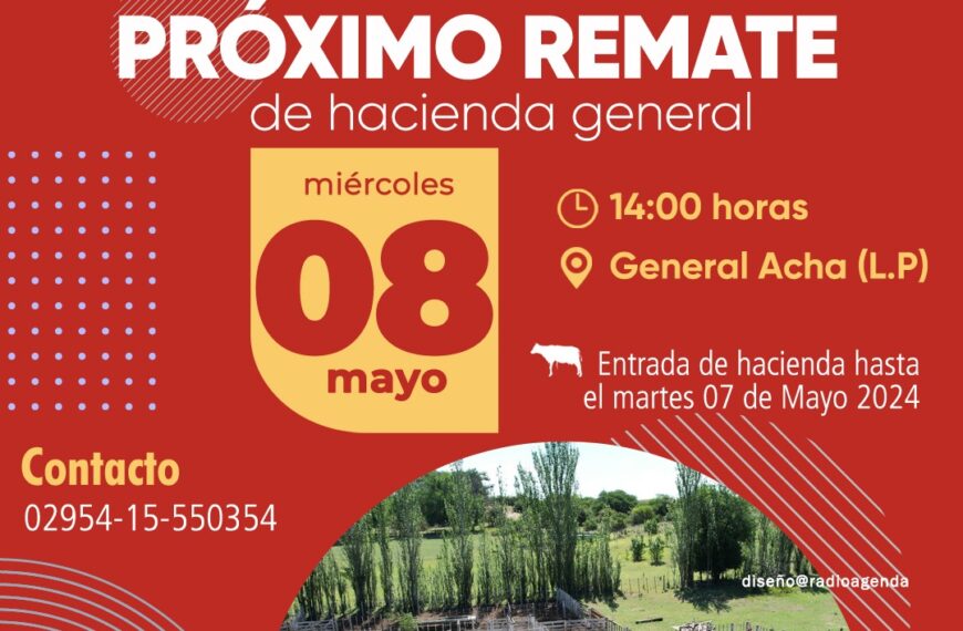 Ganadera Pampeana SRL | General Acha – La Pampa | Próximo Remate Feria el martes 07 de mayo del 2024