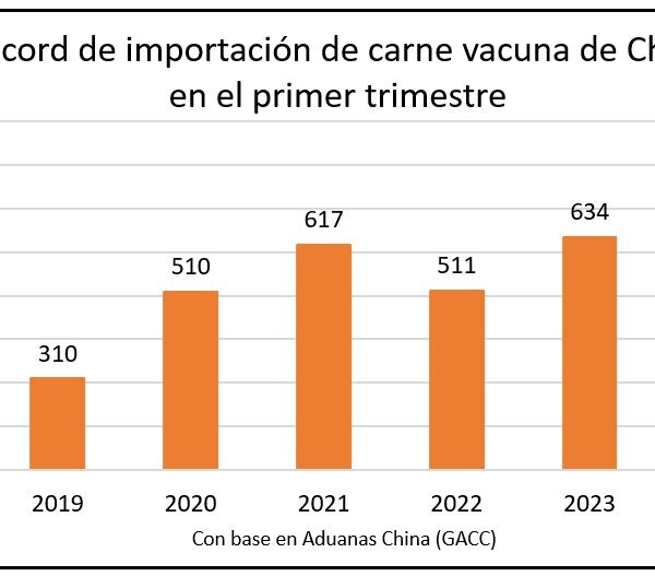 China sigue batiendo récords de importación de carne vacuna