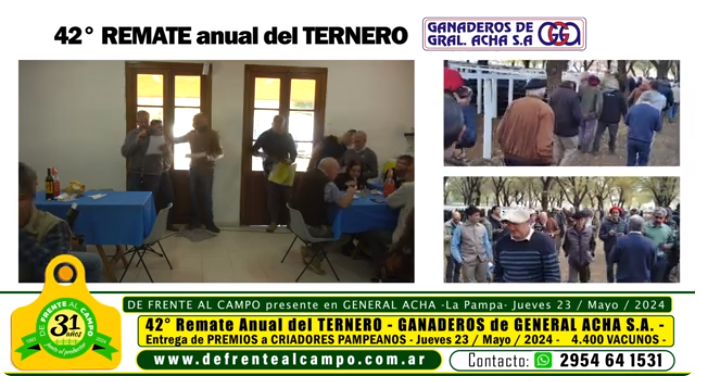 Entrega de premios a criadores en el 42° Remate del Ternero de Ganaderos de General Acha S.A.