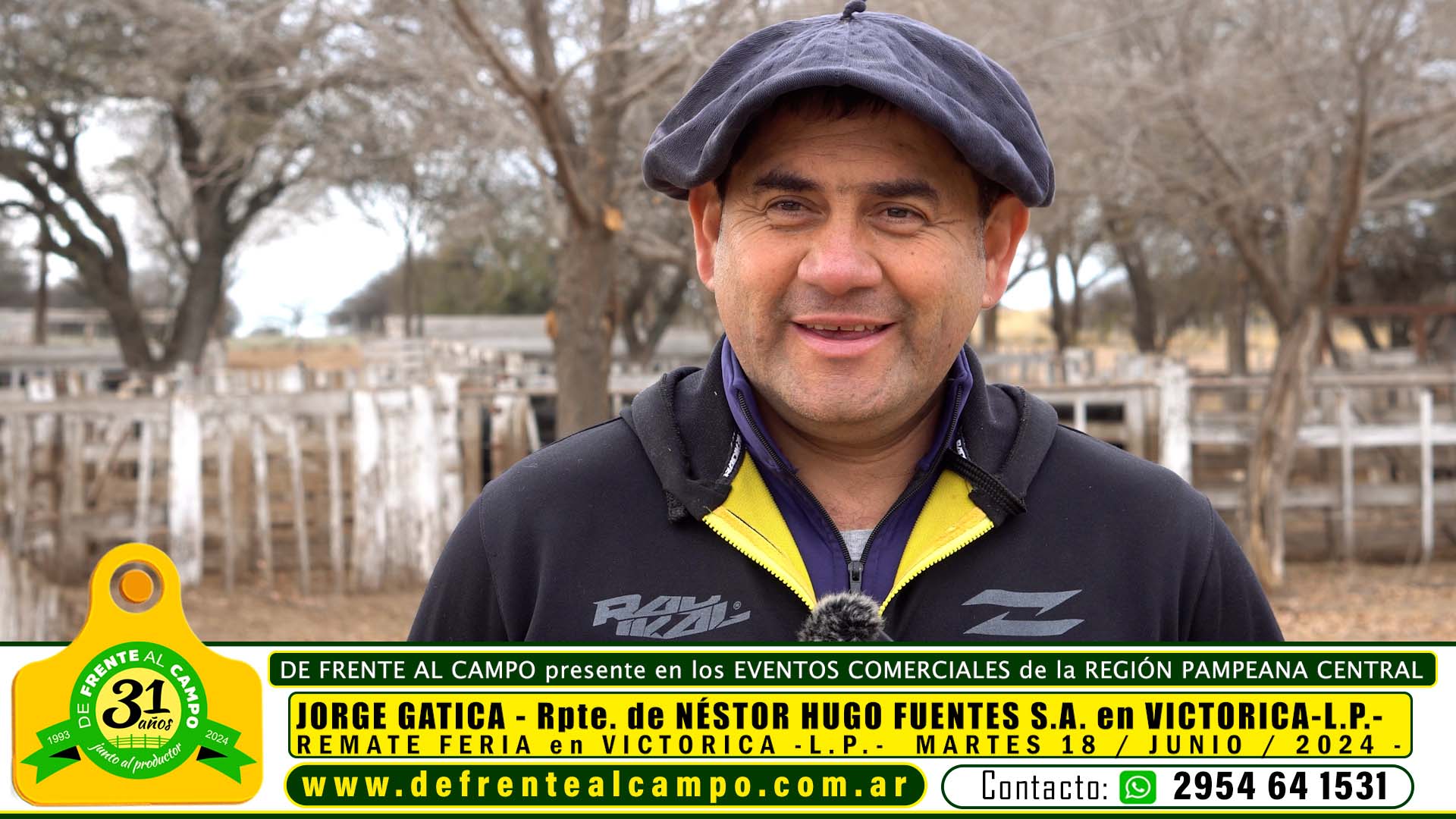 Entrevista con Jorge Gatica de Rpte. de Néstor Hugo Fuentes S.A. en el remate de Victorica