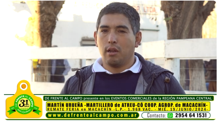 Entrevista con Martín Uruña: Un exitoso remate de invernada y cría en Macachín