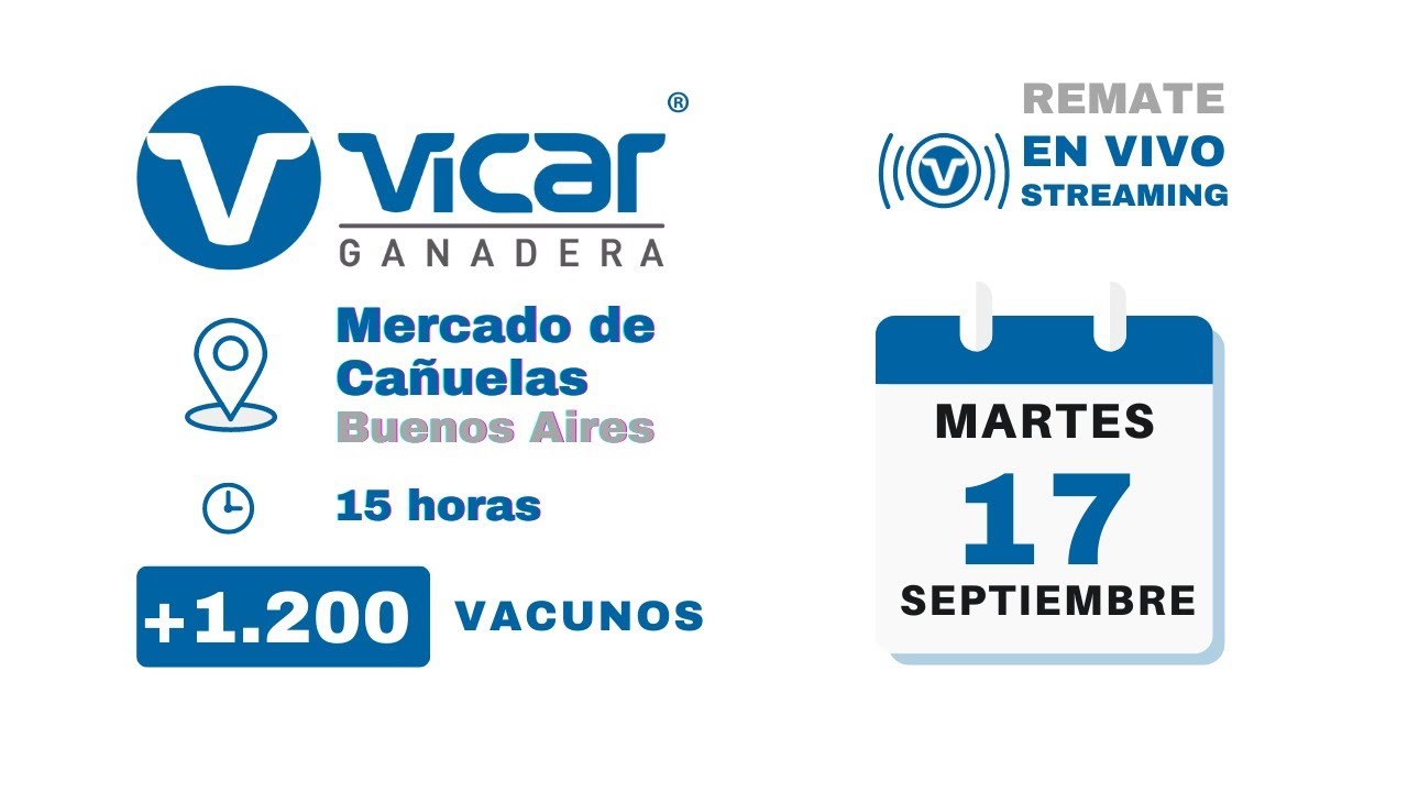 Remate de Vicar Ganadera S.A. | Cañuelas – Bs. As. | 17-09-2024
