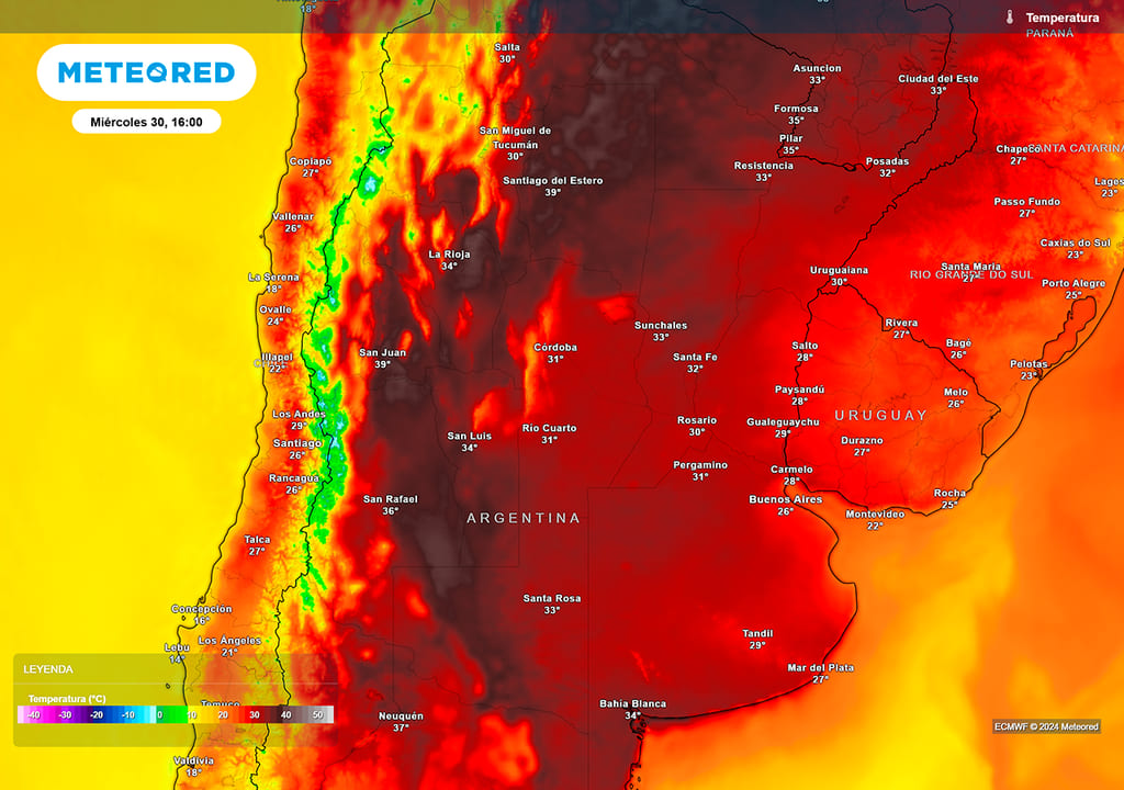 Pronóstico para Argentina: el calor no da tregua, ¿dónde se podrían superar los 40 ºC?