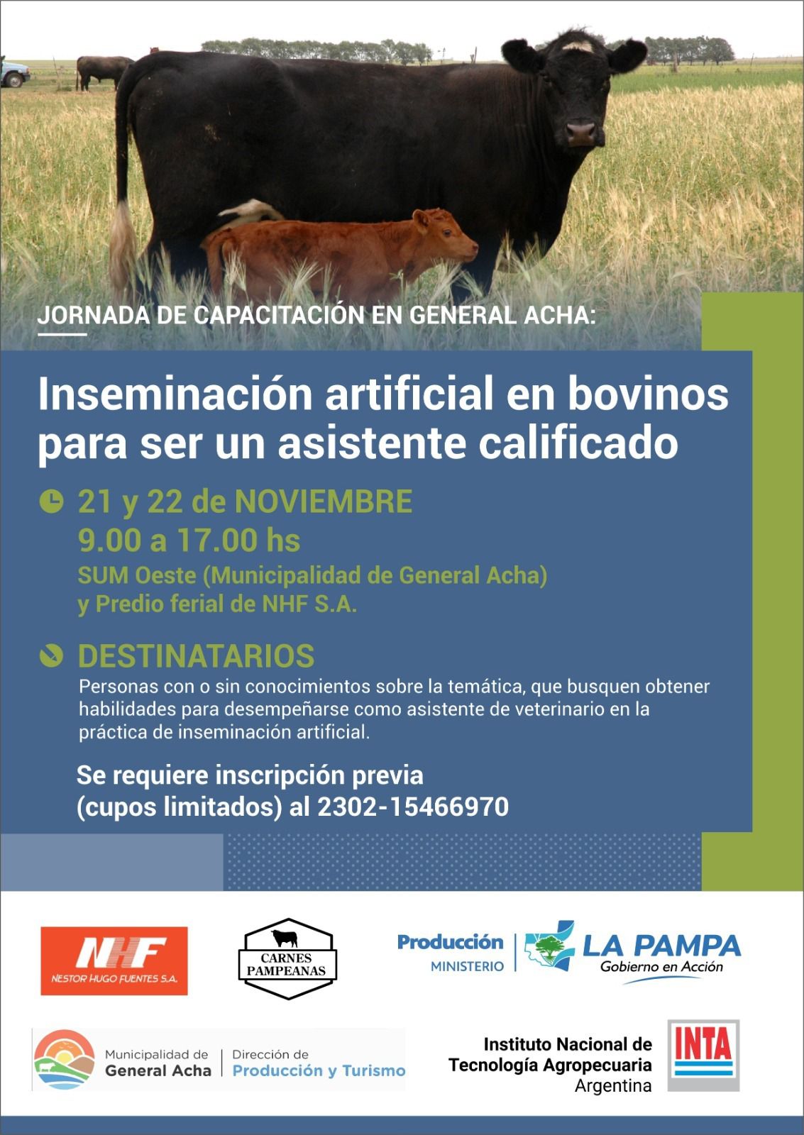 Capacitación en inseminación artificial en bovinos en General Acha