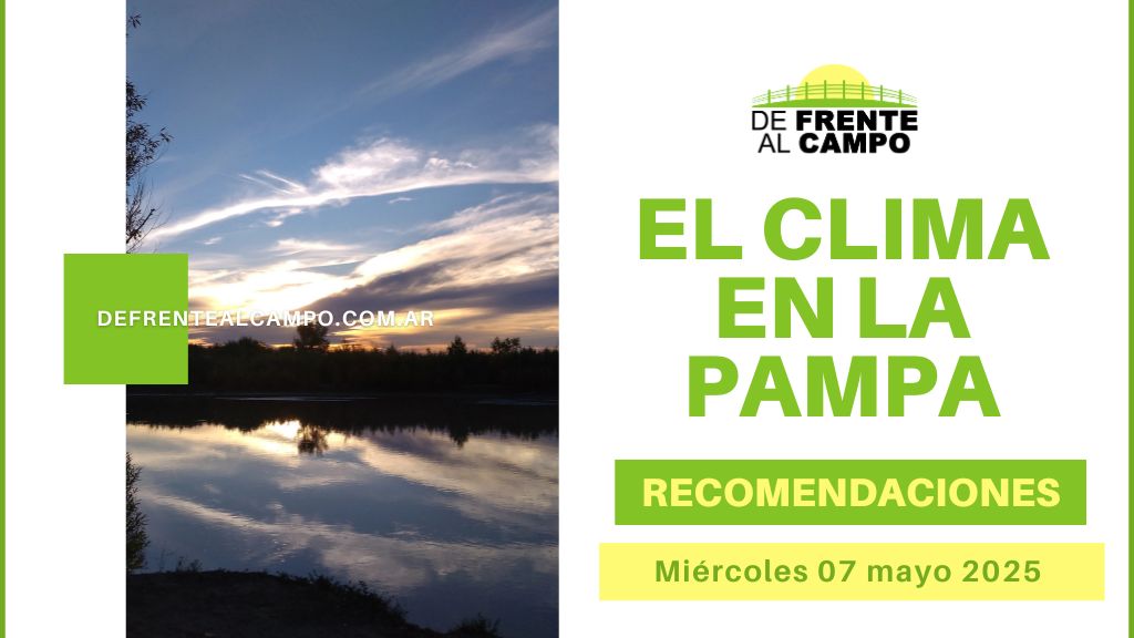 Lluvias, ráfagas y humedad alta: el clima en La Pampa hoy entre 7 °C y 21 °C (Miércoles 7 de mayo 2025)