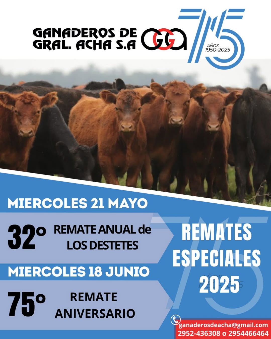 Ganaderos de General Acha S.A. | General Acha, La Pampa | Próximo Remate Feria el Miércoles 18 de Junio de 2025