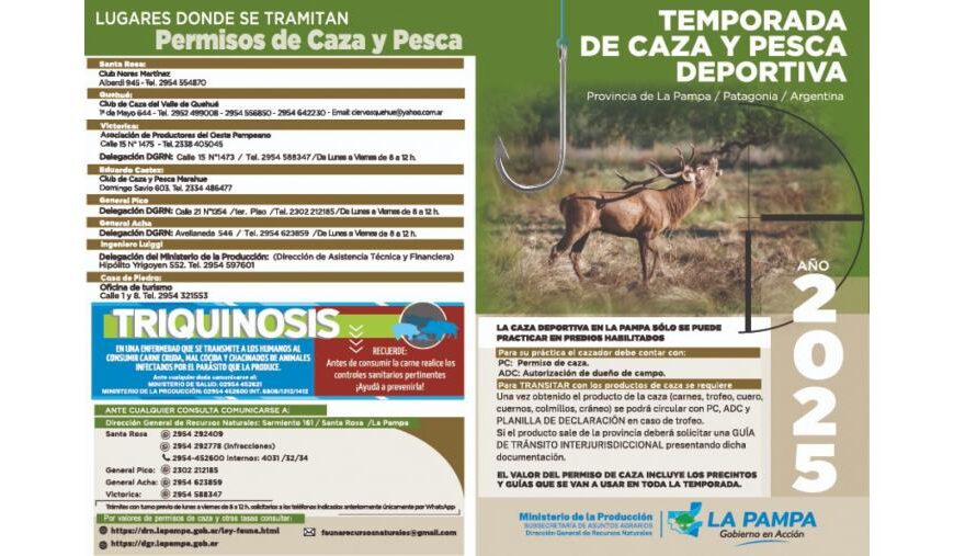 Abrió la temporada de Caza y Pesca Deportiva 2025 en La Pampa: Requisitos y autorizaciones para practicar la actividad
