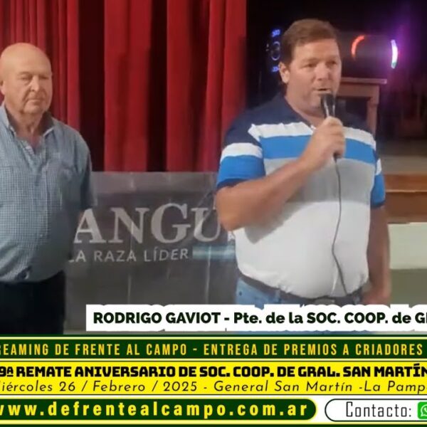 Entrega de premios del 49º Remate Aniversario de la Sociedad Cooperativa Agrícola Ganadera de General San Martín
