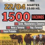 Sociedad Cooperativa Agrícola Ganadera Ltda. | General San Martín | Próximo Remate Feria el Martes 22 de abril de 2025