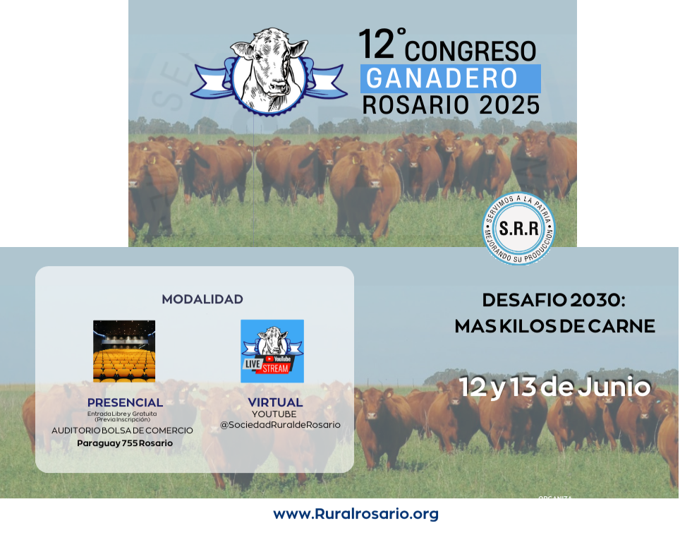 12º Congreso Ganadero de Rosario: «Desafío 2030: más kilos de carne”